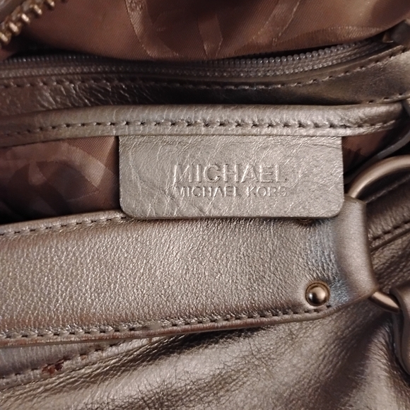 Michael Kors Metallic Leather Handbag - Picture 10 of 10